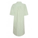 Kobiety DRESS | Kaffe KASTINE - Sukienka koszulowa - white/green stripe/zielony - XX71725