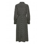 Kobiety DRESS | Kaffe Sukienka koszulowa - black / sand chain print/czarny - PR67313