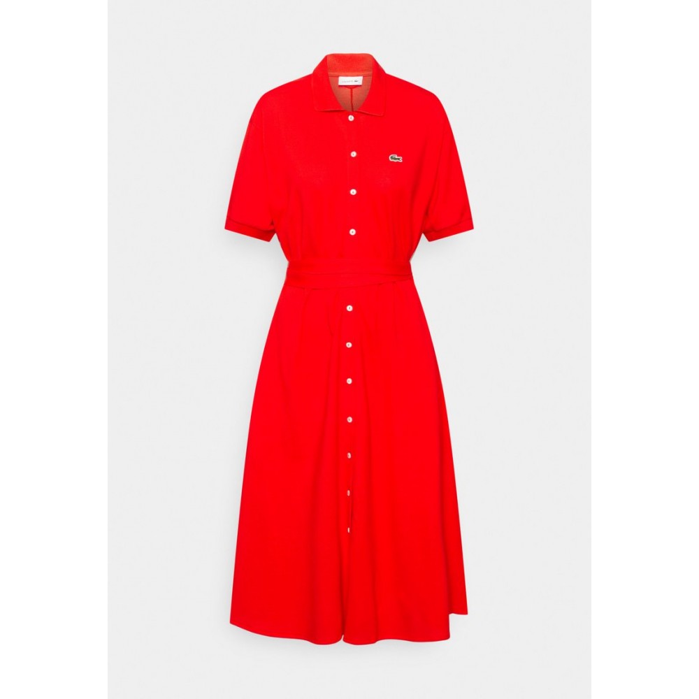 Kobiety DRESS | Lacoste Sukienka koszulowa - fireman/czerwony - NY77509