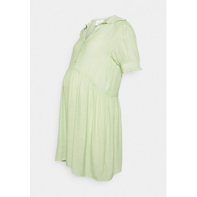 Kobiety DRESS | MAMALICIOUS MLEVANGA LIA SHORT DRESS - Sukienka koszulowa - granite green/zielony - IQ22416