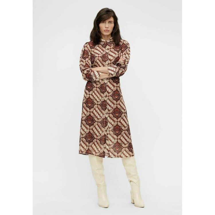 Kobiety DRESS | Object Sukienka koszulowa - gardenia/brązowy - HH36888