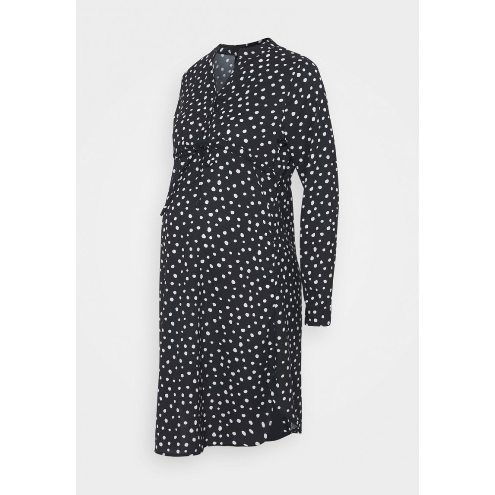 Kobiety DRESS | ONLY MATERNITY OLMCORY V NECK - Sukienka koszulowa - black/czarny - NQ39369