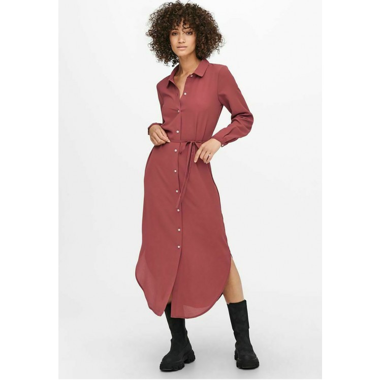 Kobiety DRESS | ONLY TAILLENGÜRTEL - Sukienka koszulowa - apple butter/jasnoczerwony - FL55680