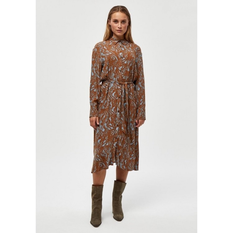 Kobiety DRESS | PEPPERCORN Sukienka koszulowa - brown/brązowy - NA95641