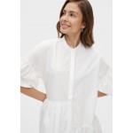 Kobiety DRESS | Pieces PCVIOLA - Sukienka koszulowa - bright white/mleczny - BY40775
