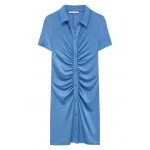 Kobiety DRESS | PULL&BEAR WITH RUCHING AND - Sukienka koszulowa - royal blue/błękit królewski - AP30685