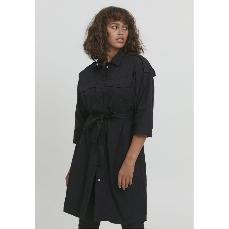 Kobiety DRESS | PULZ PZMYA - Sukienka koszulowa - black beauty/czarny - FK90980