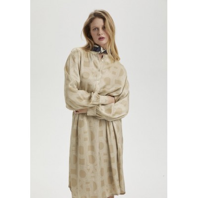 Kobiety DRESS | Soaked in Luxury MARIAN  - Sukienka koszulowa - plaza taupe graphic line print/brązowy - XS72259