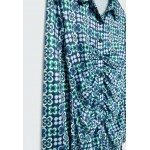 Kobiety DRESS | Stradivarius MIT RAFFUNG - Sukienka koszulowa - turquoise/turkusowy - DF75513