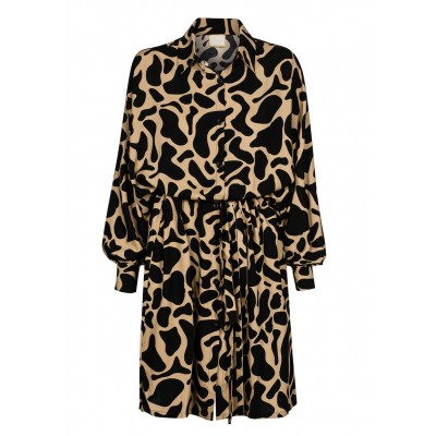 Kobiety DRESS | Swing Fashion BARI - Sukienka koszulowa - black and camel/wielbłądzi - KQ03250