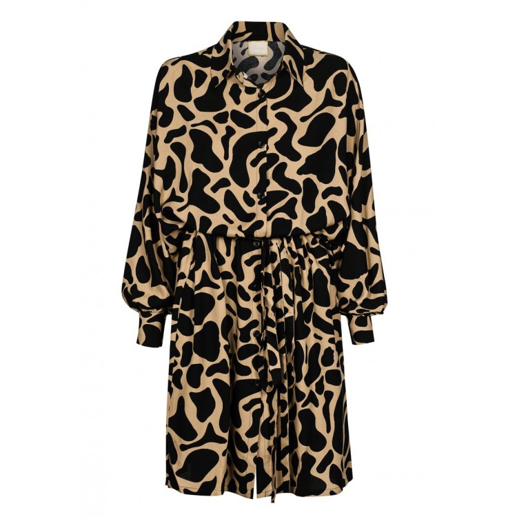 Kobiety DRESS | Swing Fashion BARI - Sukienka koszulowa - black and camel/wielbłądzi - KQ03250