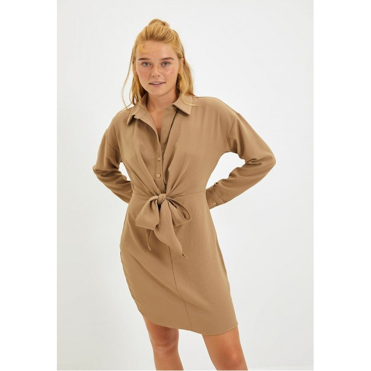 Kobiety DRESS | Trendyol Sukienka koszulowa - beige/beżowy - EV81329