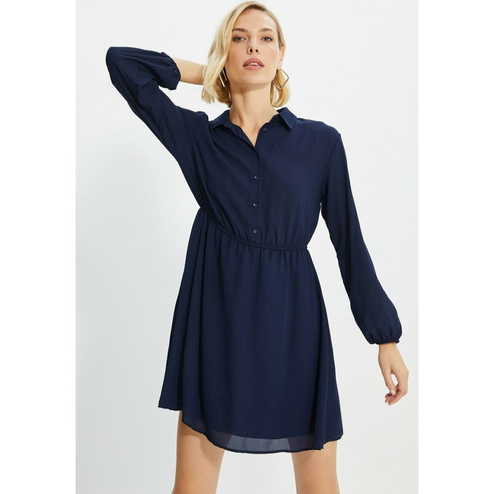 Kobiety DRESS | Trendyol Sukienka koszulowa - navy blue/granatowy - RL70061