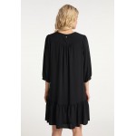 Kobiety DRESS | usha Sukienka koszulowa - schwarz/czarny - JU08243
