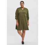 Kobiety DRESS | Vero Moda Curve V-AUSSCHNITT - Sukienka koszulowa - ivy green/zielony - EW68008