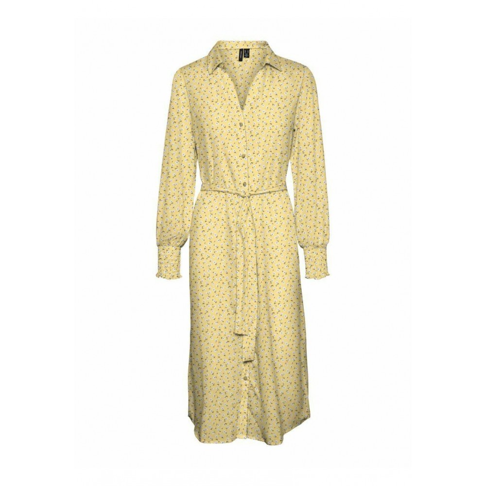 Kobiety DRESS | Vero Moda LANGARM - Sukienka koszulowa - lemon meringue/jasnożółty - VS97291