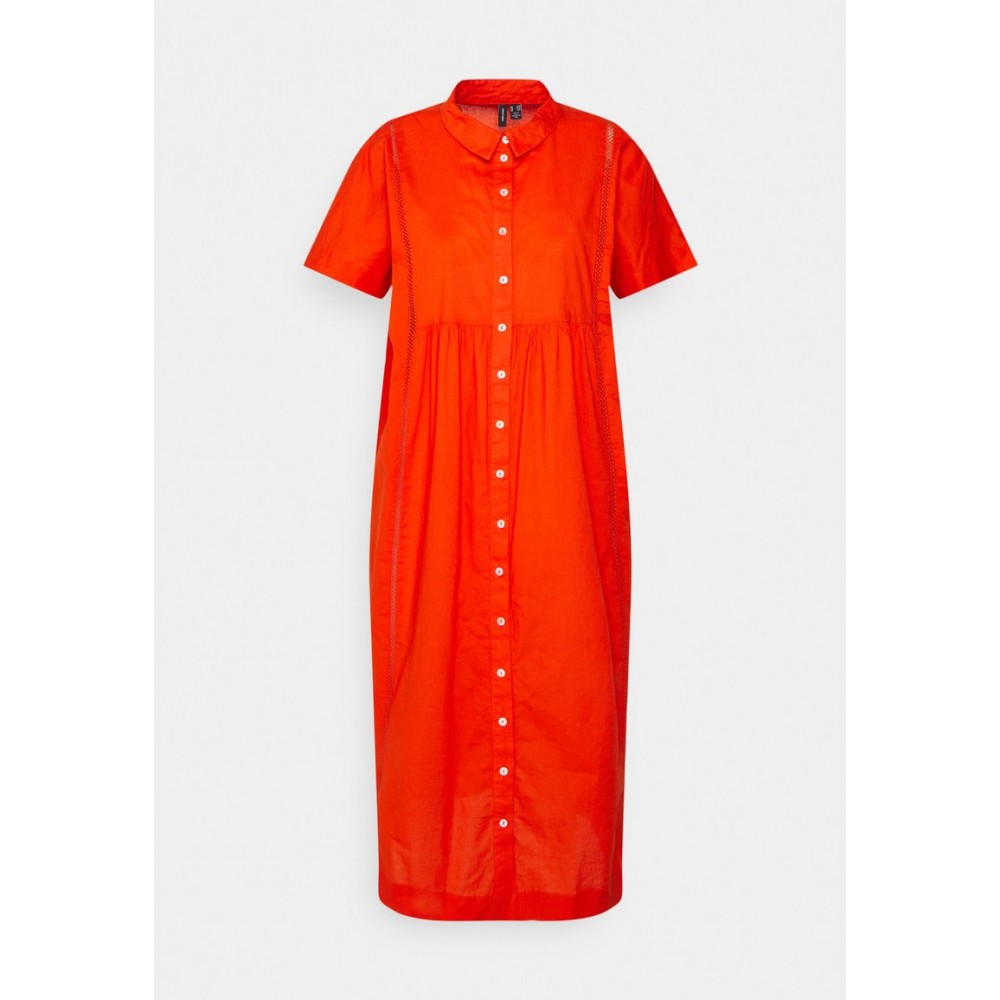 Kobiety DRESS | Vero Moda Petite VMJILLA DRESS - Sukienka koszulowa - spicy orange/czerwony - WP64923
