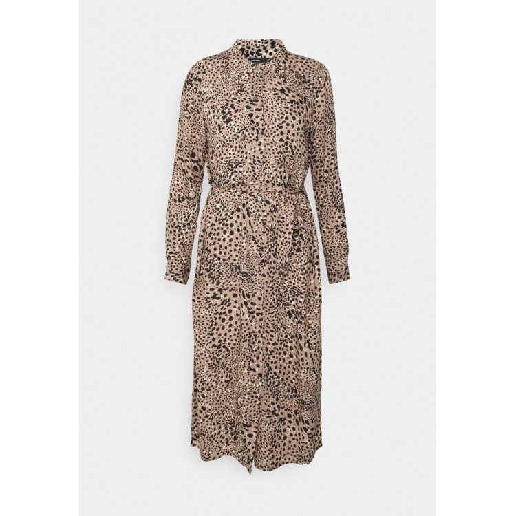 Kobiety DRESS | Vero Moda VMANNA CALF DRESS - Sukienka koszulowa - fossil/ciemnobrązowy - GI14658