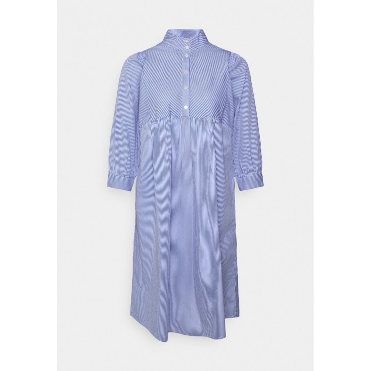 Kobiety DRESS | Vero Moda VMFLOWERLY KNEE DRESS - Sukienka koszulowa - bright white/blue/biały - WZ69853