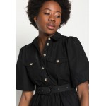 Kobiety DRESS | Vero Moda VMHILSA CALF DRESS - Sukienka koszulowa - black/czarny - TE47154