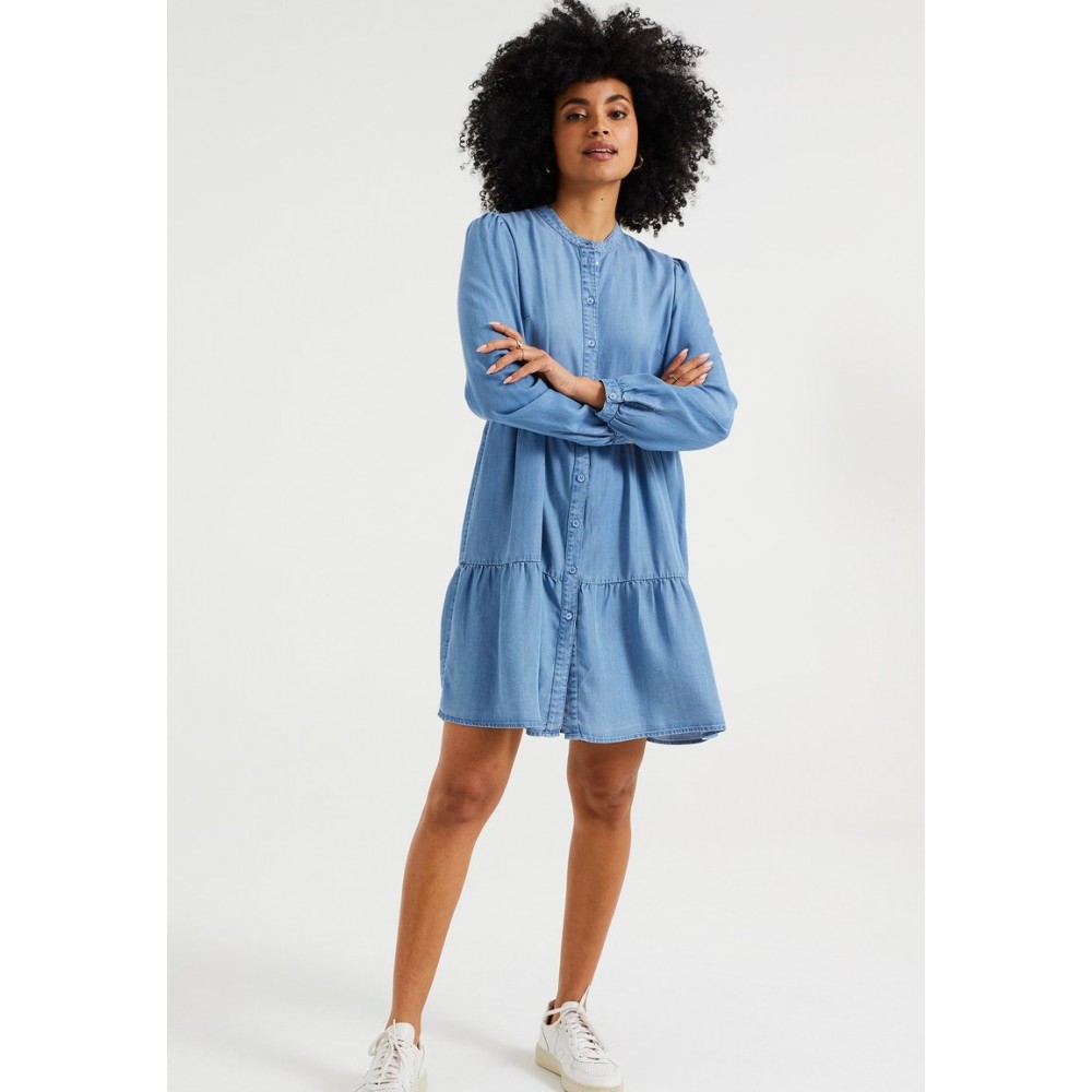 Kobiety DRESS | WE Fashion Sukienka jeansowa - blue/niebieski - DU94526