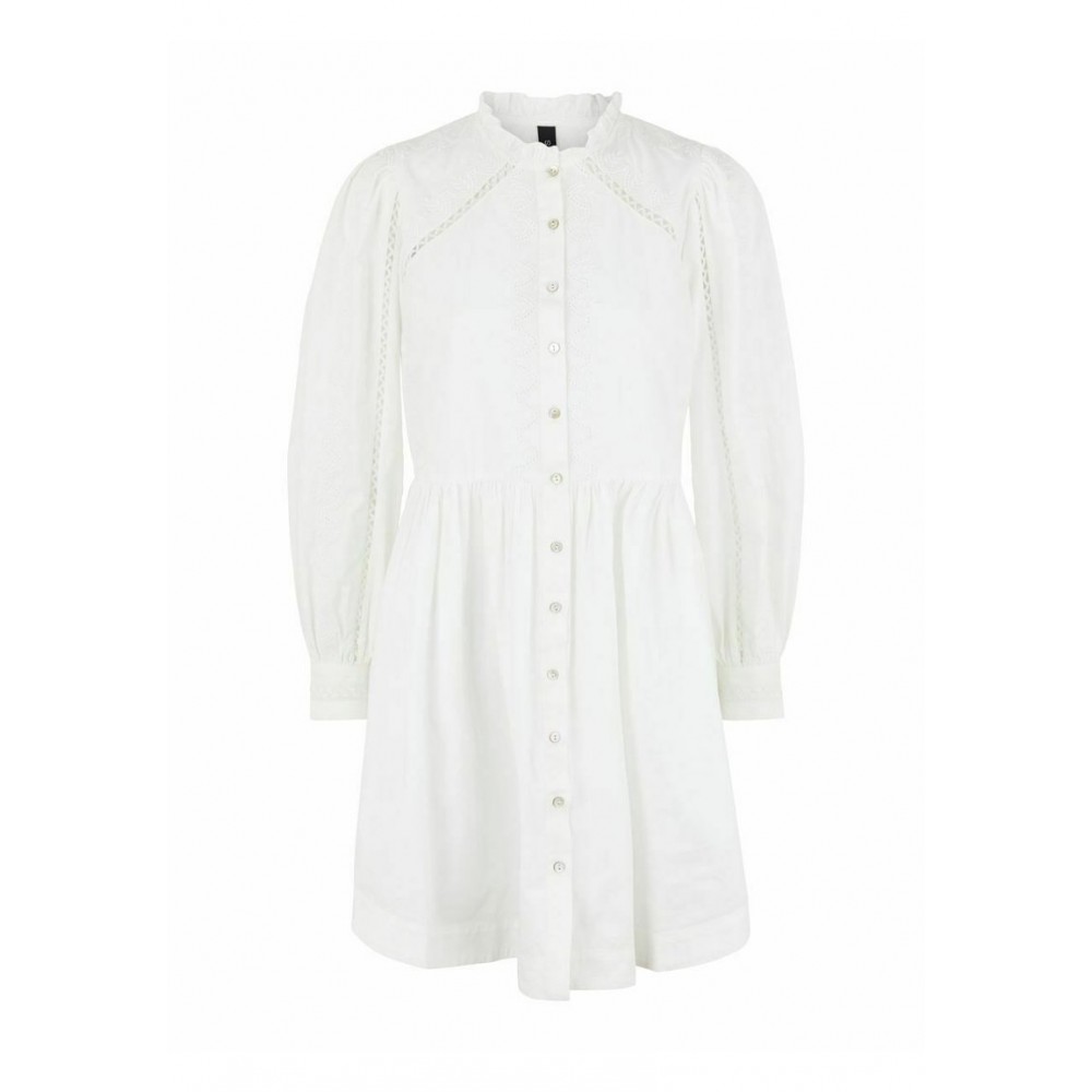 Kobiety DRESS | YAS YASKENORA DRESS - Sukienka koszulowa - star white/biały - JL27117