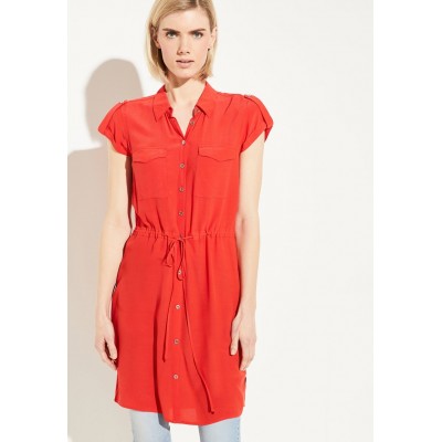 Kobiety SHIRT | comma MIT TUNNELZUGBUND - Sukienka koszulowa - milky red/czerwony - NC85639