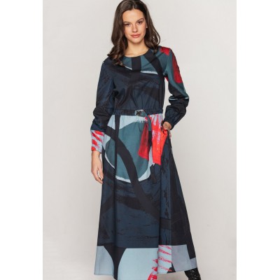 Kobiety DRESS | Bialcon ART - Sukienka letnia - wielokolorowy/granatowy - PG61610