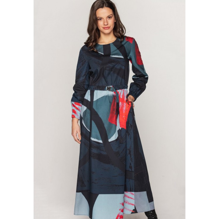 Kobiety DRESS | Bialcon ART - Sukienka letnia - wielokolorowy/granatowy - PG61610