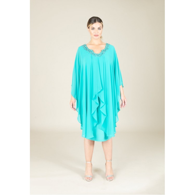 Kobiety DRESS | Bianca Brandi My Size WINONA - Sukienka letnia - acqua/turkusowy - CO75815