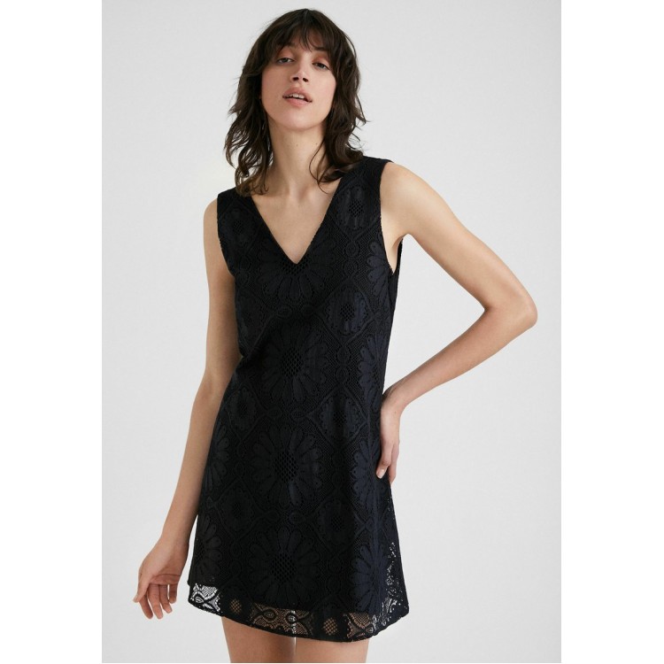 Kobiety DRESS | Desigual LACE MINI - Sukienka letnia - black/czarny - TD10206