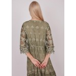 Kobiety DRESS | Dioxide EMBROIDED - Sukienka letnia - khaki - ZD33699