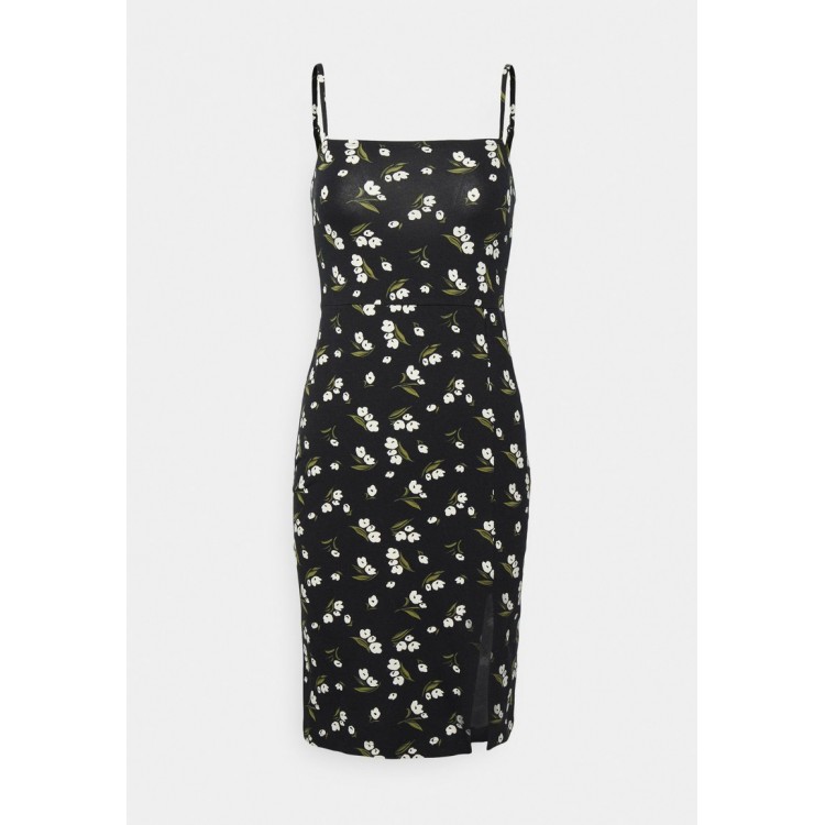 Kobiety DRESS | Even&Odd Petite Sukienka letnia - black/multi-coloured/czarny - YI82052