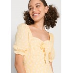 Kobiety DRESS | Fashion Union TINSLEY DRESS - Sukienka letnia - yellow floral/żółty - BF60867