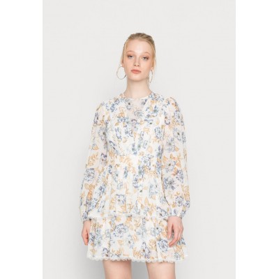 Kobiety DRESS | Forever New ELLIOT TRIM SPLICE DRESS - Sukienka letnia - winfields floral/jasnoniebieski - WS73262