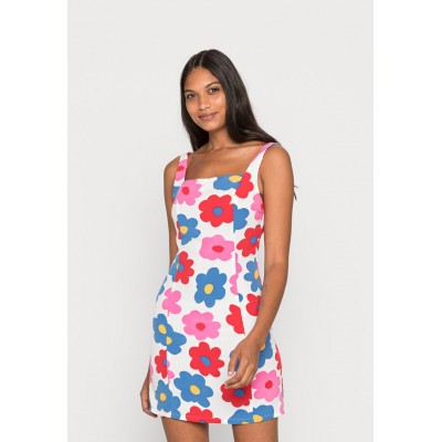 Kobiety DRESS | Glamorous SQUARE NECK MINI DRESS - Sukienka letnia - bright large floral/wielokolorowy - US91202