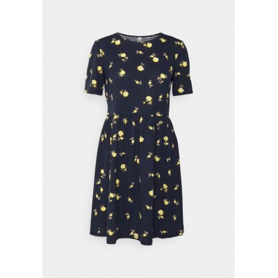 Kobiety DRESS | JDY Petite JDYSUE SUMMER DRESS - Sukienka letnia - night sky with yellow flower/granatowy - EI84667