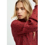 Kobiety DRESS | Kaffe Sukienka dzianinowa - rosewood fan print/czerwony - GX11923