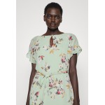 Kobiety DRESS | Lauren Ralph Lauren FLORAL CRINKLED GEORGETTE DRESS - Sukienka letnia - sage/pink/multi/zielony - AG16256