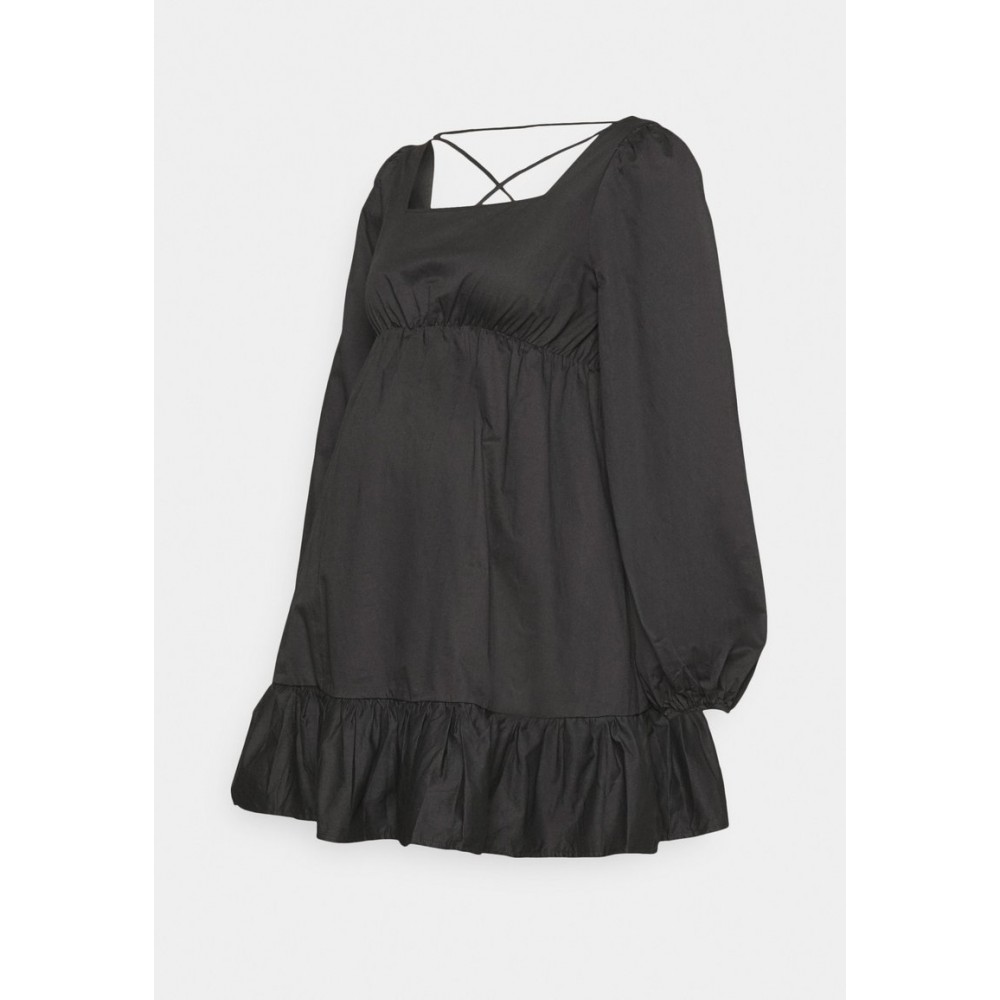 Kobiety DRESS | Missguided Maternity TIE BACK SMOCK DRESS - Sukienka letnia - black/czarny - NC18110