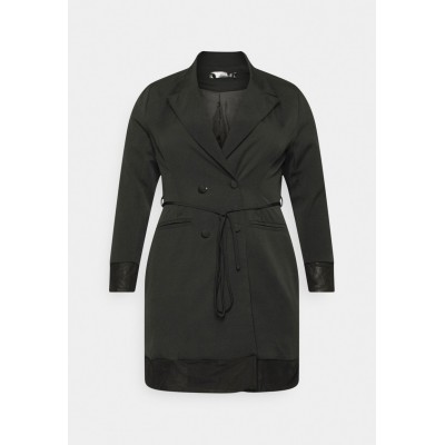 Kobiety DRESS | Missguided Plus TIE BELT DRESS - Sukienka letnia - black/czarny - AB67224
