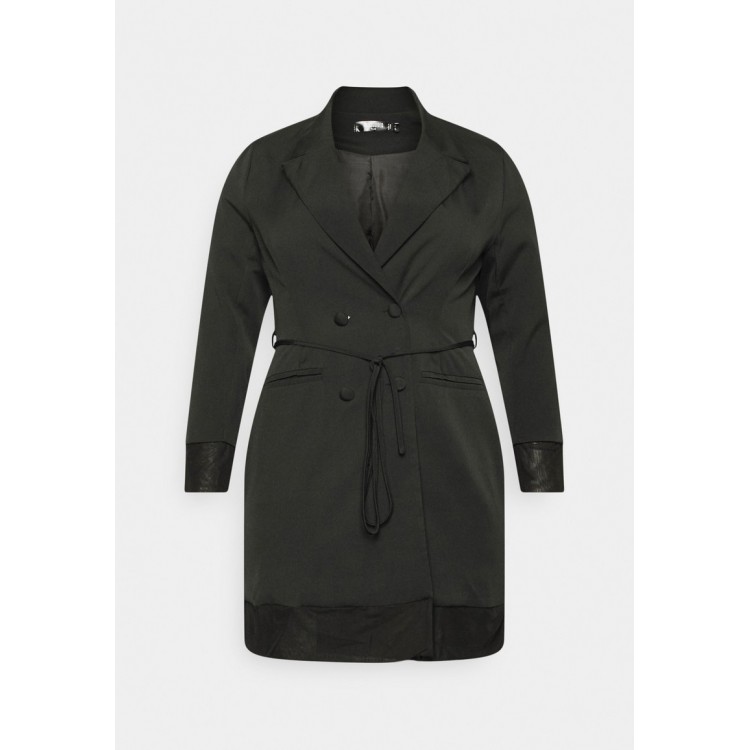 Kobiety DRESS | Missguided Plus TIE BELT DRESS - Sukienka letnia - black/czarny - AB67224