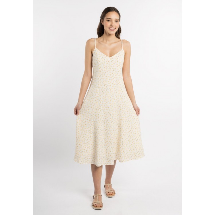 Kobiety DRESS | myMo Sukienka letnia - wollweiss gelb/żółty melanż - FR88036