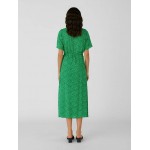 Kobiety DRESS | Object OBJEMA ELISE LONG WRAP DRESS - Sukienka letnia - artichoke green/zielony - ND61583