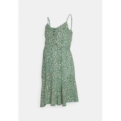 Kobiety DRESS | Pieces Maternity PMNYA SLIP BUTTON DRESS - Sukienka letnia - verdant greensplash/zielony - GU88626