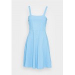 Kobiety DRESS | Pieces PCANG SQUARE NECK DRESS - Sukienka letnia - little boy blue/jasnoniebieski - XC75724