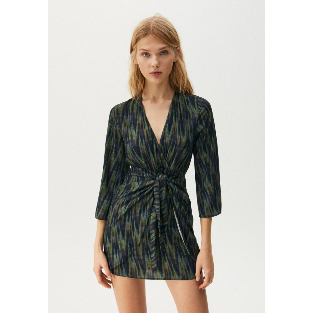 Kobiety DRESS | PULL&BEAR WITH KNOTTED - Sukienka letnia - dark green/ciemnozielony - TJ07208