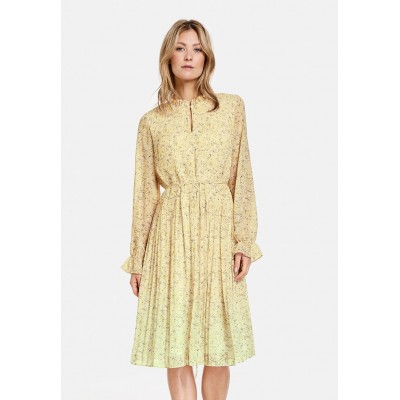 Kobiety DRESS | Taifun Sukienka letnia - oatmeal gemustert/żółty - KF09404