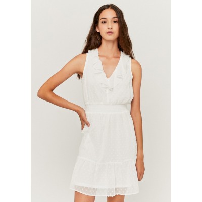 Kobiety DRESS | TALLY WEiJL MIT RÜSCHEN - Sukienka letnia - white/biały - QR23444