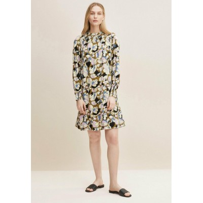 Kobiety DRESS | TOM TAILOR MIT PRINTMUSTER - Sukienka letnia - olive colorful floral design/beżowy - PC20443